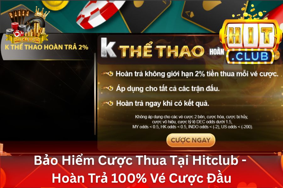 Bảo Hiểm Cược Thua Tại HitClub - Hoàn Trả 100% Vé Cược Đầu Tiên Nếu Không May Thua