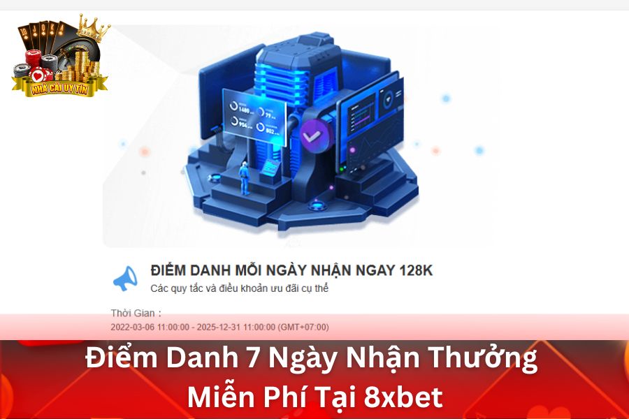 Điểm Danh 7 Ngày Nhận Thưởng Tại 8xBet - Tham Gia Đều Đặn Nhận Quà Miễn Phí