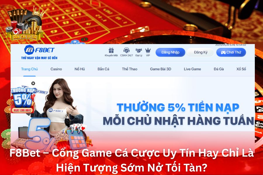 F8Bet – Cổng Game Cá Cược Uy Tín Hay Chỉ Là Hiện Tượng Sớm Nở Tối Tàn?
