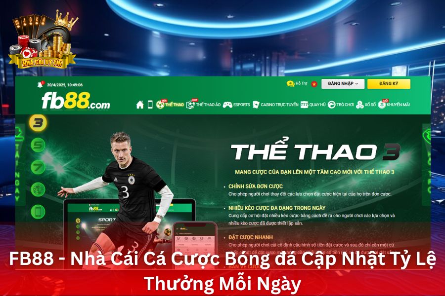 FB88 - Nhà Cái Cá Cược Bóng Đá Cập Nhật Tỷ Lệ Thưởng Mỗi Ngày