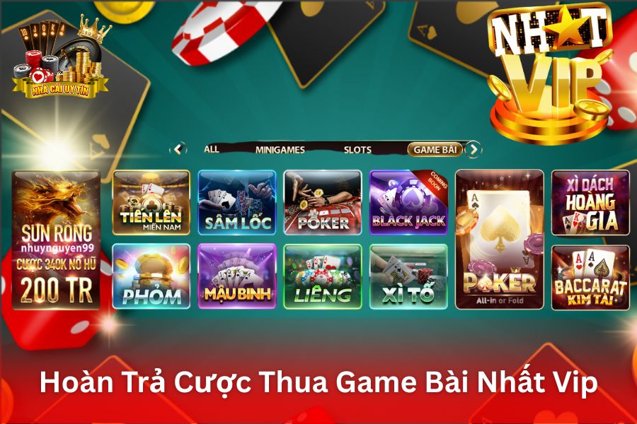 Hoàn Trả Cược Thua Game Bài Nhất Vip - Nhận Lại % Tiền Cược Khi Chơi Game Bài