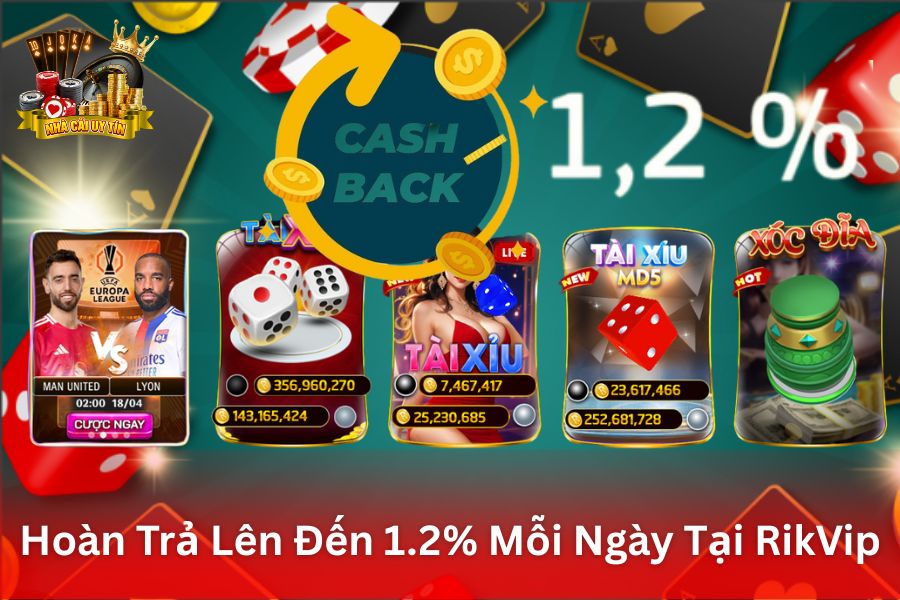Ưu Đãi Hoàn Trả VIP Không Giới Hạn Tại RikVip - Hoàn Trả Lên Đến 1.2% Mỗi Ngày