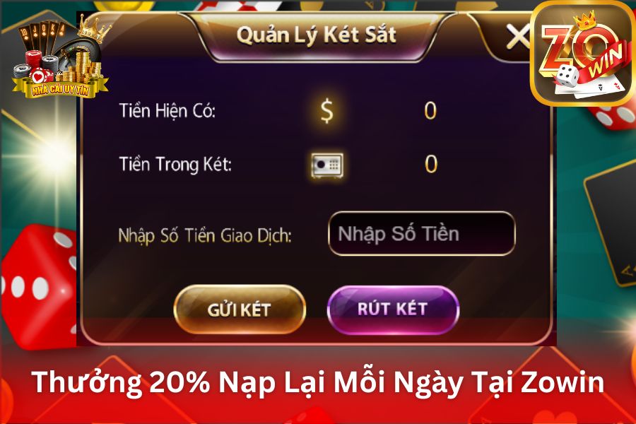 Thưởng Nạp Lại Mỗi Ngày Tại Zowin - Duy Trì Vốn Cược, Chơi Game Không Giới Hạn