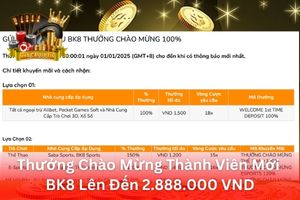 ảnh đại diện bài viết thưởng chào mừng thành viên mới BK8