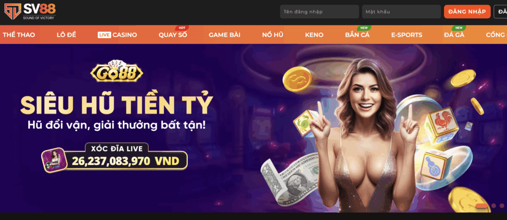 Trải nghiệm giao diện SV88
